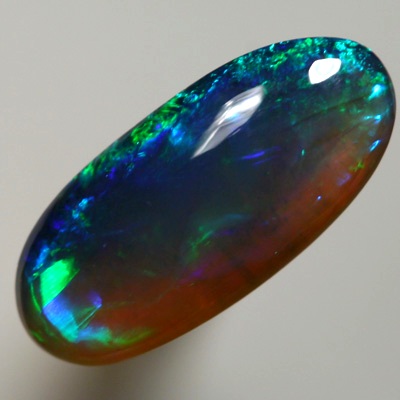 SOLID BLACK CRYSTAL OPAL Very bright turquoise and green over purple